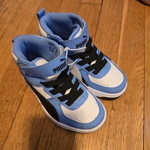 PUMA Kids High-Top Sneakers - Blue and Black